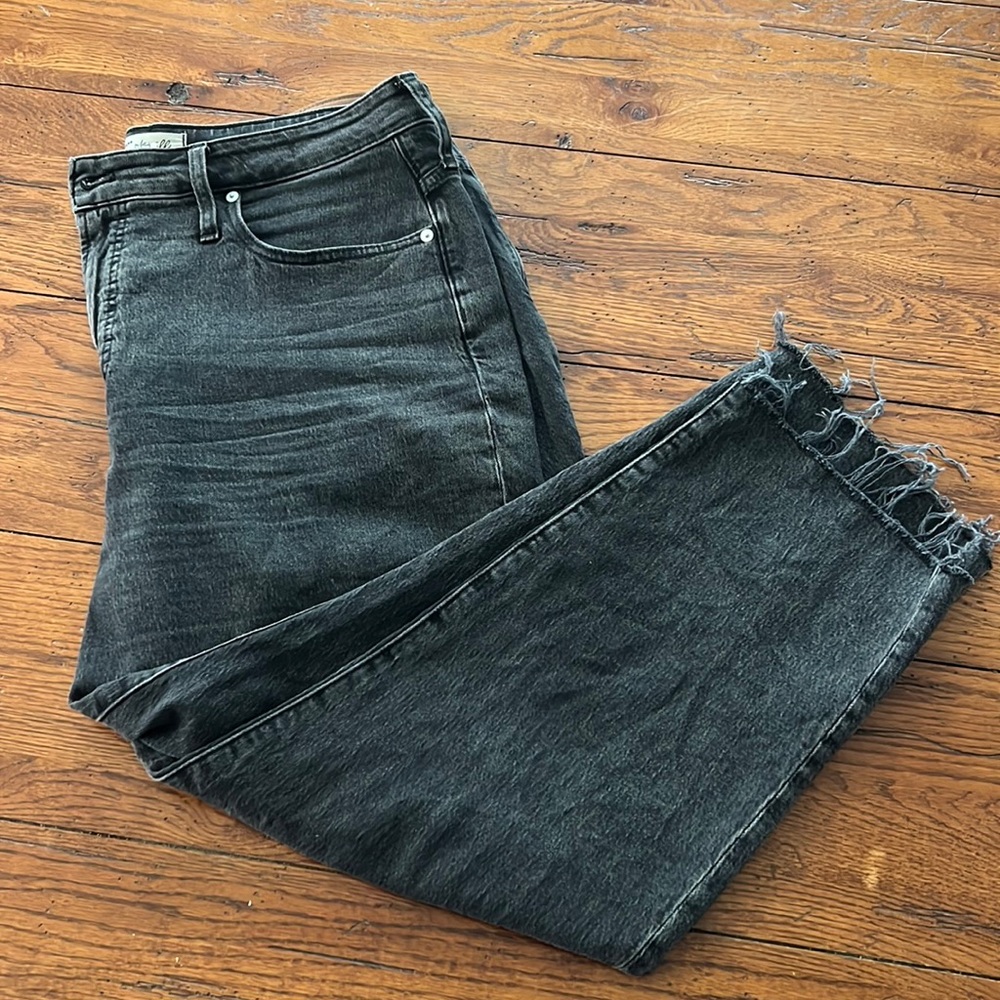 Madewell Curvy Perfect Vintage Straight Jean - Washed Black